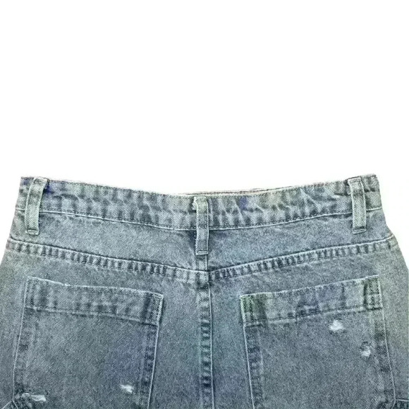 Signature8 Cut Off Cargo Utility Denim Shorts Size Small​ - Picture 9 of 12